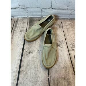 Sanuk Slip-On Flats in Light Beige with Gum Soles
